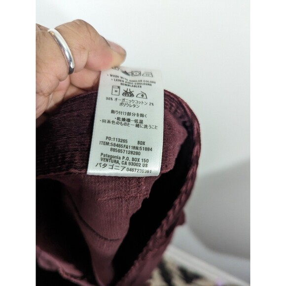Patagonia Womens Burgundy Corduroy Mini Skirt Sz 6 Outdoor Academia Preppy - Picture 6 of 6